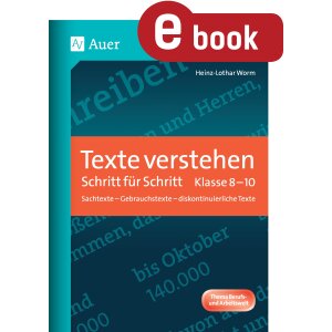 Texte verstehen Schritt für Schritt Klassen 8-10