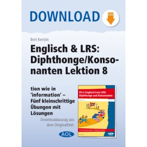 Englisch und LRS: Diphthonge/Konsonanten Lektion 8 - tion...