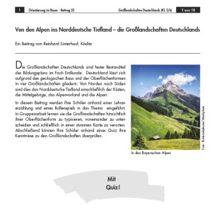 Großlandschaften Deutschlands - Von den Alpen bis...