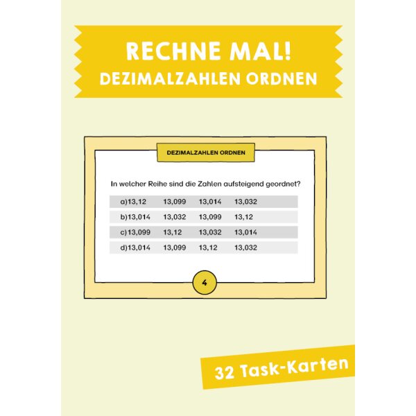 Dezimalzahlen ordnen  - Rechne mal!