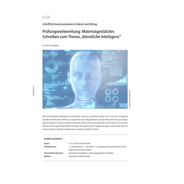 Prüfungsvorbereitung Deutsch: Materialgestütztes Schreiben zum Thema "Künstliche Intelligenz"