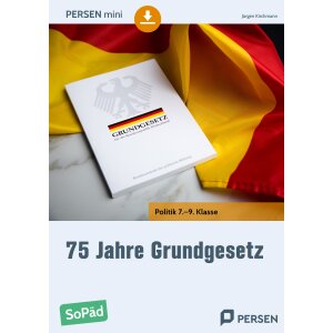 75 Jahre Grundgesetz Arbeitsblätter Klasse 7-9...
