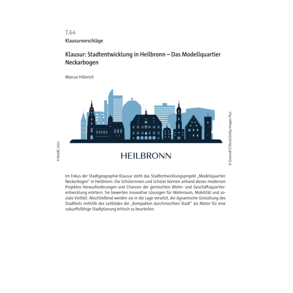 Klausur: Stadtentwicklung in Heilbronn - Geographie Klassen 11-13