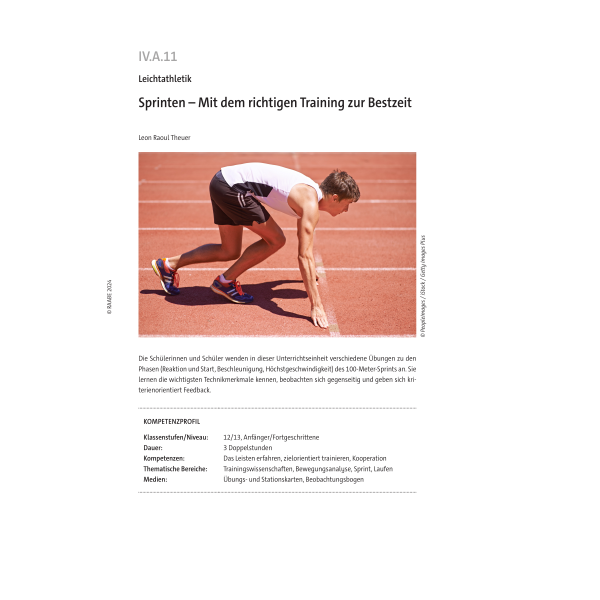 Sprinten - Sport Klassen 12/13