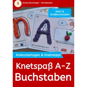 Buchstaben kneten - Klein- und Großbuchstaben