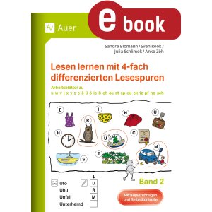 Lesen lernen mit 4-fach differenzierten Lesespuren (Band 2)