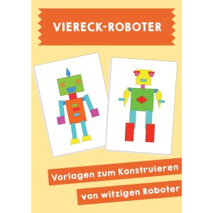 Viereck-Roboter - Bastelvorlagen