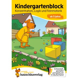 Kindergartenblock ab 3 Jahre – Konzentration,...