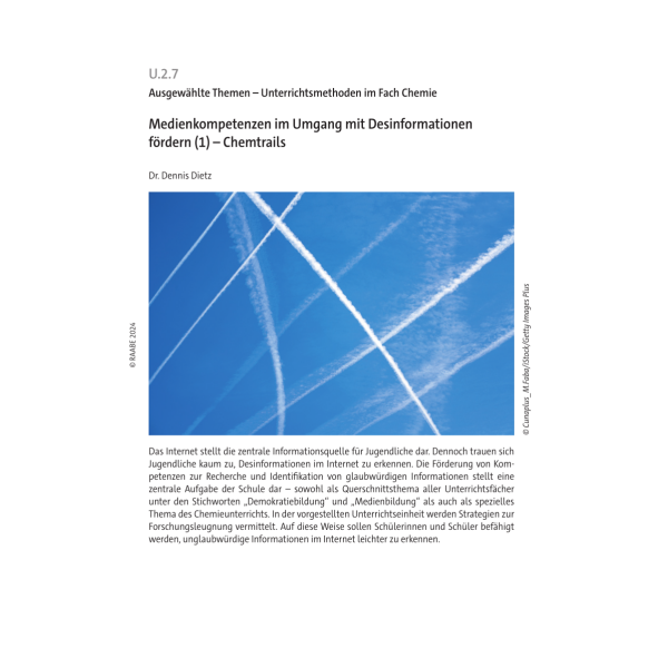 Chemtrails - Medienkompetenzen im Umgang mit Desinformationen fördern