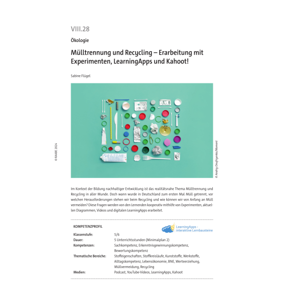 Mülltrennung und Recycling - Biologie Klasse 5/6