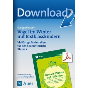 Vögel im Winter mit Erstklasskindern