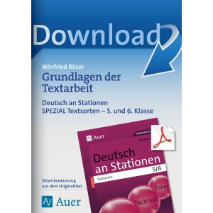 Grundlagen der Textarbeit - Deutsch an Stationen 5./6....